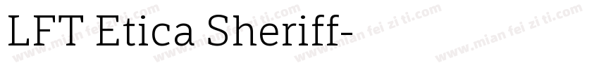 LFT Etica Sheriff字体转换